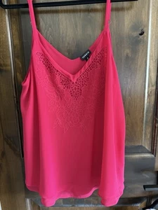 NWOT Torrid Red Sleeveless Tank Top V- Neck Blouse Tunic Size 0X - Picture 1 of 2
