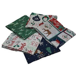 Believe Christmas Fat Quarter Bundle-Pack of 5 Cotton Fat Quarters - Sewing - Picture 1 of 2