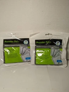 2 Packs Of 4 Premier Pet Replacement Fountain Carbon Filters - Picture 1 of 4