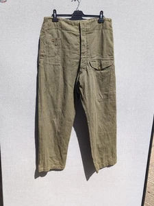 Pantalones de combate de mezclilla excedente del ejército británico post Segunda Guerra Mundial 1955 - Imagen 1 de 22