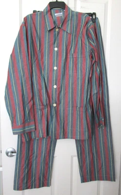 Conjunto de pijama de 2 piezas a rayas múltiples para hombre Gutteridge Italia talla XXL Foto 1 de 4
