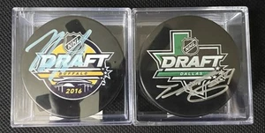 Alexander Nylander And Ty Smith Autographed Draft Pucks Dave & Adams Authentic  - Bild 1 von 2