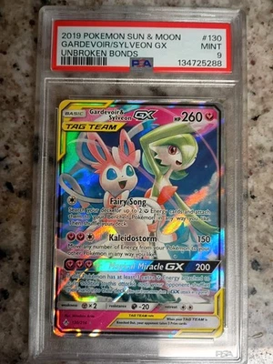 PSA 9 Gardivoure & Sylveon Gx #130 - 2019 S&M Unbroken Bonds - Image 1 of 2