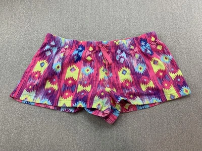 Shorts Jenni by Jennifer Moore Feminino Grande Rosa Ikat Pijama Cordão para Dormir - Imagem 1 de 4