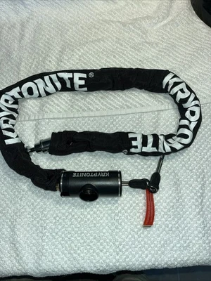 Kryptonite Key Chain Lock Bike Motorcycle Scooter Level 4 Security 3 Feet x 8mm  - Image 1 of 3