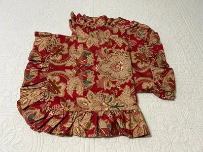 Ralph Lauren Home Jardiniere 2 Euro Shams 25"x25" Rojo Paisley De Colección Italia Foto 1 de 4