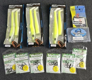 Savage Gear Sandeel affondamento esca da pesca, gancio LOTTO PACCHETTO - NUOVO - Foto 1 di 10