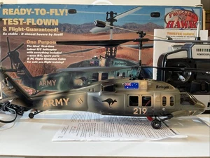 J Perkins Twister Hawk R/C Helicopter Boxed & Working Needs New Battery - Picture 1 of 24