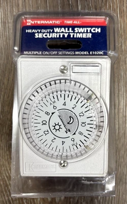 Interruptor de tiempo en pared Intermatic E1020/E1020 15 amperios 1500 vatios 12 amplificador de carga completa 125 V Foto 1 de 2