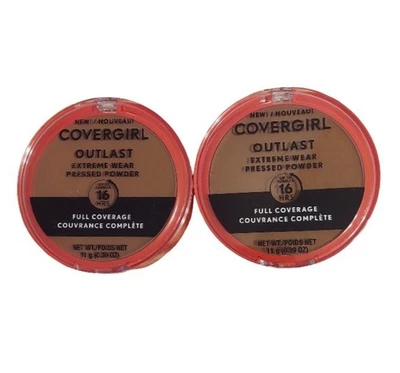 Lot Of 2 Covergirl Outlast Extreme Wear 16H Pressed Powder In 880 Cappucino - Image 1 of 4