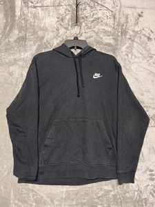 Vintage Y2K Nike Club Fleece Hoodie Gr. L schwarz Sweatshirt Essential Logo - Bild 1 von 5