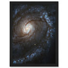 Hubble Space Telescope M100 WFC3 Spiral Galaxy Starbirthing Framed Art Print A4