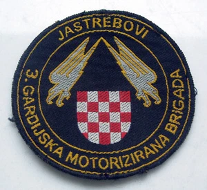 CROATIA ARMY PATCH 3rd Guards Motorized Brigade Jastrebovi ORIGINAL UNUSED - Picture 1 of 1