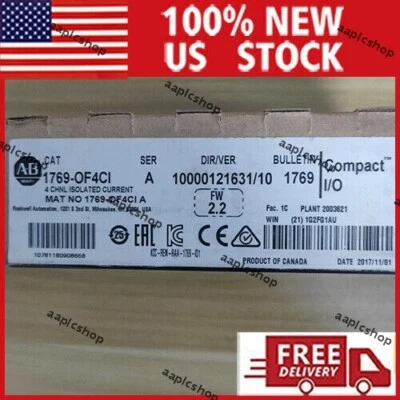 New Factory Sealed AB 1769-OF4CI CompactLogix 4 Pt A/O Current Module 1769OF4CI - Image 1 of 4
