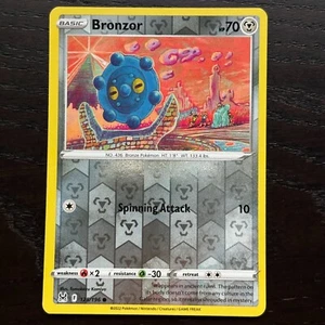 Bronzor 125/196 Pokemon Lost Origin SWSH Reverse Holo Common Card NM - Picture 1 of 2