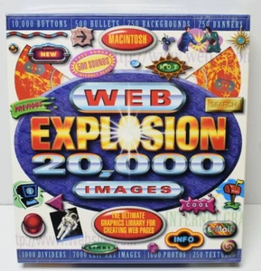 Web Explosion 20,000 Images 1996 CD-ROM Software Clip Art Photos Macintosh New - Picture 1 of 8