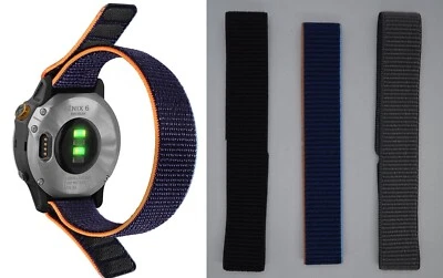 PAPG SPORTS Schnellverschluss 22 mm Stoff Uhrenarmband für Garmin Quatix 5 Sapphire Instinct Band