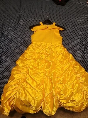 Beauty & the Beast Belle Girls Yellow Layered Dress Cosplay Qual. -Lined -SZ 7/8 - Image 1 of 3
