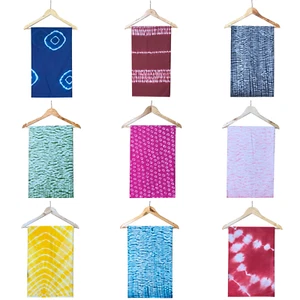 By The Yard Cotton Sewing Fabric Tie Dye Shibori Soft Cotton Women Dress Fabric - Picture 1 of 14