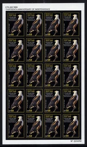 SOUTH SUDAN 2024 INDEPENDENCE SHEET of 20 AFRICAN EAGLE - Scarce - Free Ship USA - Picture 1 of 1