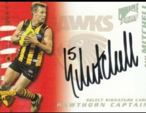 2009 Select Pinnacle AFL Captain Signature CC29 GUERNSEY# SAM MITCHELL HAWTHORN - Picture 1 of 2