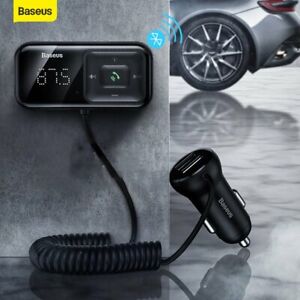 Baseus Bluetooth Car FM Transmitter MP3 Player Handfree Adapter Kit USB Charger