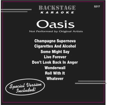 OASIS Karaoke CD+G TRACKS Backstage #5217 NEW in ORGINAL Black Sleeve - Image 1 of 2