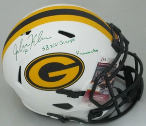 Packers JOHN KUHN Signed Full Size LUNAR Replica Helmet AUTO w/ Scripts - JSA - Picture 1 of 1