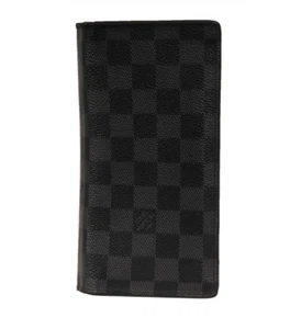 Cartera Larga Louis Vuitton Brazza Negra Damier Grafito 16 Tarjetas Cartera Lona - Imagen 1 de 18