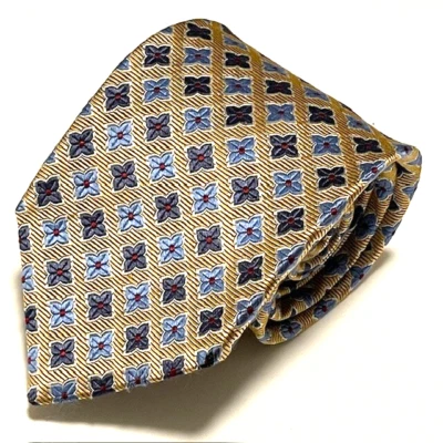 Corbata Jos A Bank Oro Amarillo Floral Cuatro Hojas Única Genial Colección Ejecutiva Foto 1 de 4