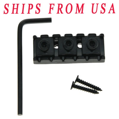 KAISH R3 Guitar Locking Nut 43mm String Lock For Floyd Rose Tremolo Bridge Black - Image 1 of 4