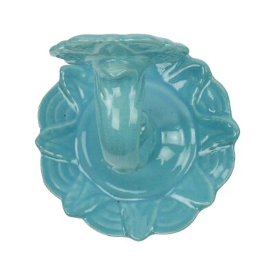 Vintage Blue Italian Ceramic Single Arm Wall Sconce - Image 1 of 4