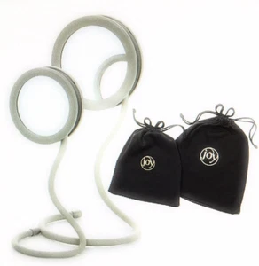 Joy Mangano Handy Haken Spiegel Set mit 1-facher und 5-facher Vergrößerung (taupe) - Bild 1 von 2