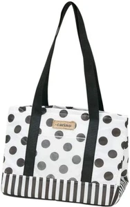 Skater Eco Friendly Keep Warm Cooler Bag Black Polka Dots Carino - Picture 1 of 7