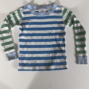 Hanna Andersson Kids Crew Neck T-Shirt Size 4 Multicolor Striped Organic Cotton - Picture 1 of 6