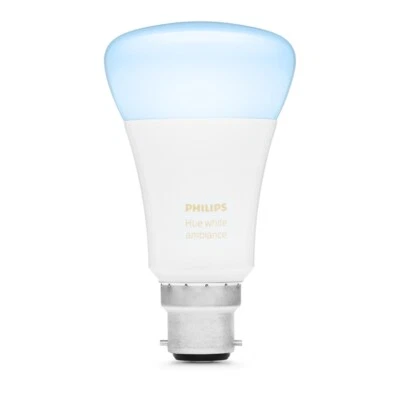 Philips Hue B22 BC Bayonet Bulb - White Colour Ambiance Bluetooth Zigbee Smart  - Image 1 of 4