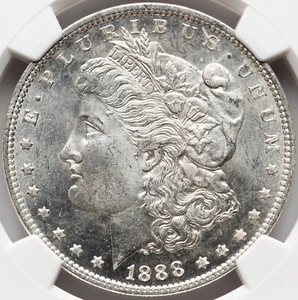 Morgan Silver Dollar 1888 NGC MS-65 Proof-like! Stunning piece! - Picture 1 of 4