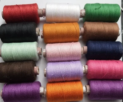 12 COLOUR HEAVY DUTY SEWING  SPOOLS THREAD, 12 dif. Colours - Image 1 of 2