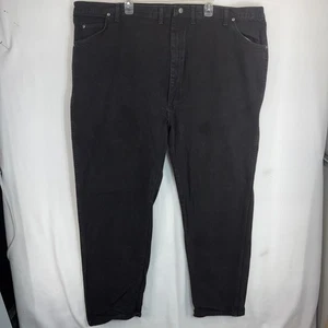 Wrangler Jeans Mens Black Denim Rugged Wear Straight Leg 51/31 +5x Tee Shirt - Picture 1 of 8