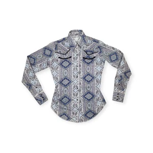 Vintage Wrangler Floral Print Black Pearl Snap Long Sleeve Shirt Small 6/28 - Picture 1 of 8