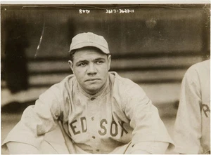 Reimpresión de foto de béisbol vintage de Babe Ruth - Foto impresa brillante 4x6 - Imagen 1 de 1