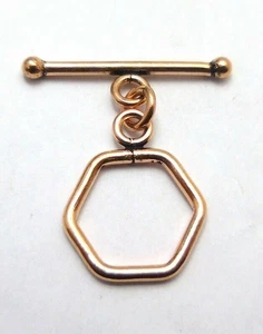 8 SET 16X26MM SOLID COPPER BALI TOGGLE CLASP ANTIQUE COPPER  584 VED-323 - Picture 1 of 3
