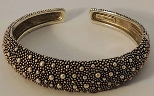 Michael Dawkins Sterling Silver STARRY NIGHT Hinged Cuff Bracelet 7" 43.5 grams - Picture 1 of 11