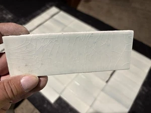 ~ LOT OF 51 + 18 ANTIQUE LIGHT BLUE CRACKLED SUBWAY TILES TRENT ~ 2 X 6 SALVAGE - Picture 1 of 8