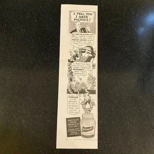 1939 French's Mustard Hot Dan Man Picnic Vintage Magazine Print Ad - Picture 1 of 1