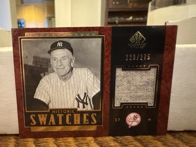 2003 Upper Deck SP Legendary Cuts Casey Stengel Game Used Jersey /275 Yankees - Image 1 of 3