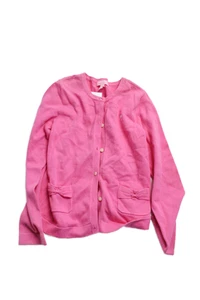 Lily Pulitzer Girls Cotton Bow Pocket Detail Cardigan Sweater Pink Size XL - Picture 1 of 5