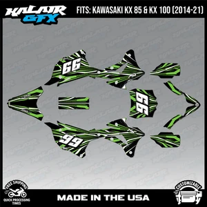 Graphics Kit for Kawasaki KX85 KX100 (2014-2021) KX 85 KX 100 Prime - Green - Picture 1 of 4