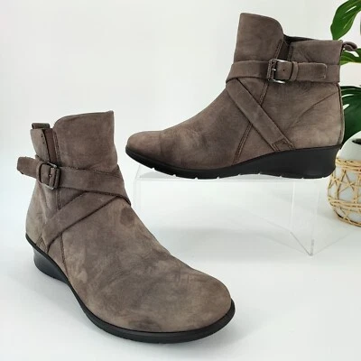 Botines de cuña Ecco Felicia de gamuza tostada para mujer talla 39EU / 8US Foto 1 de 4