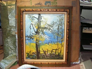 Vintage Morris Katz Oil Painting on Board 24 x 20 Signed No Glass - Picture 1 of 9